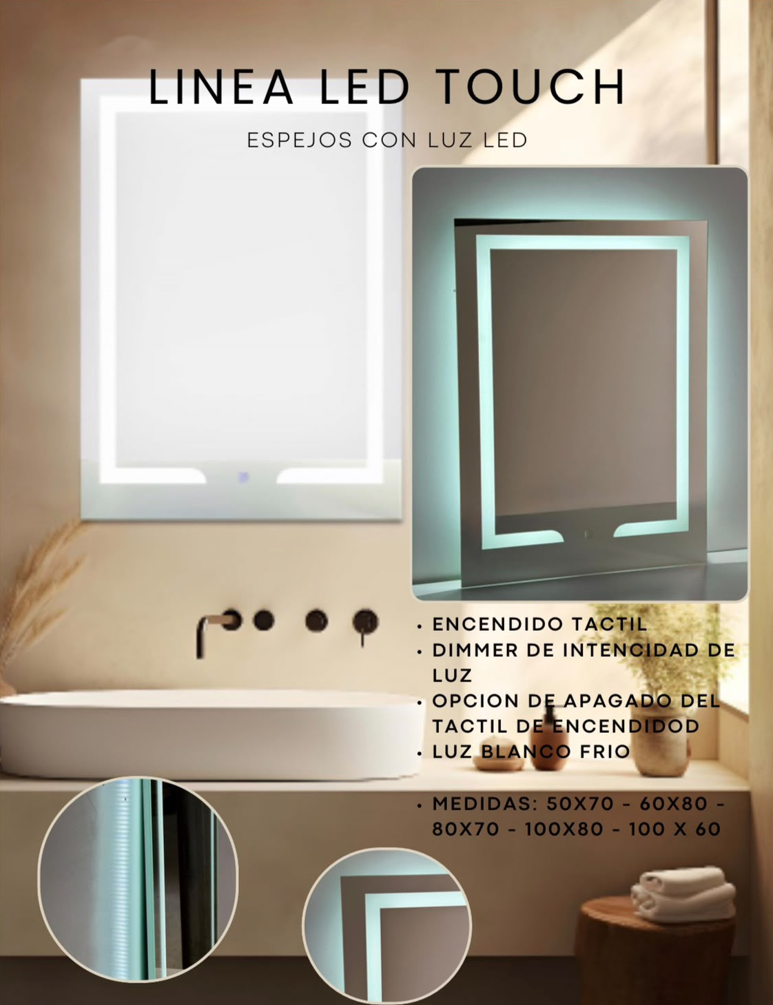 Espejo LED para Baño